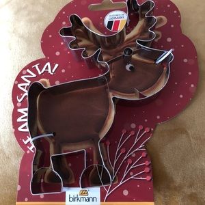 Birkmann Reindeer Large Cookie Cutter 7" Tall NEW Christmas Cookie Cutter